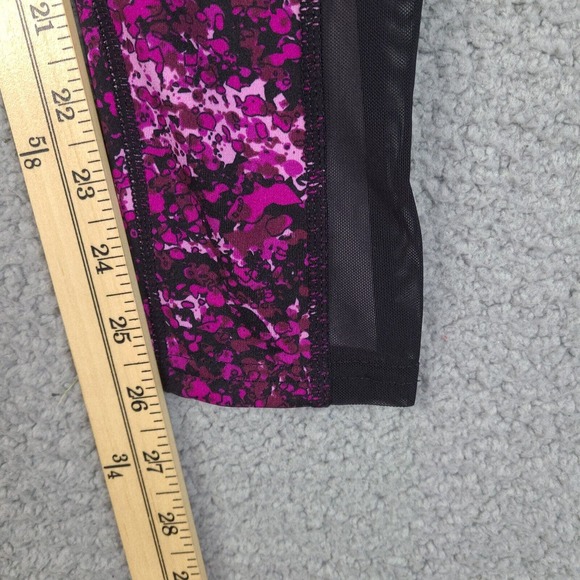 TKO Leggings Womens Medium Purple Black Pull On Elastic Waist Ankle Stretch - Picture 11 of 12